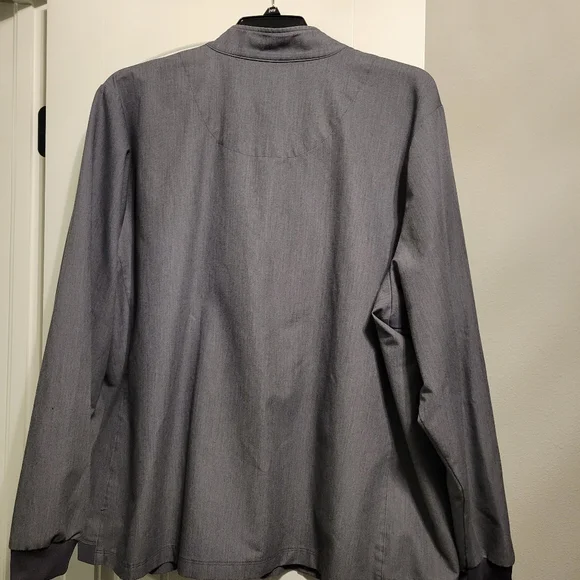 Gray Scrub Jacket 3X - Picture 4 of 10
